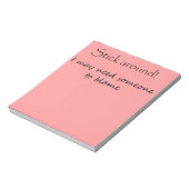 Funny notebooks gib Büro Humor einzigartige Gesche Notizblock (Rotiert)