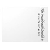 Funny notebooks gib Büro Humor einzigartige Gesche Notizblock (Vorderseite)