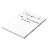 Funny notebooks gib Büro Humor einzigartige Gesche Notizblock (Rotiert)