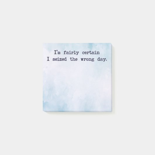 Funny Notepad | Seize the Day | Office Notes Post-it Klebezettel (Vorderseite)