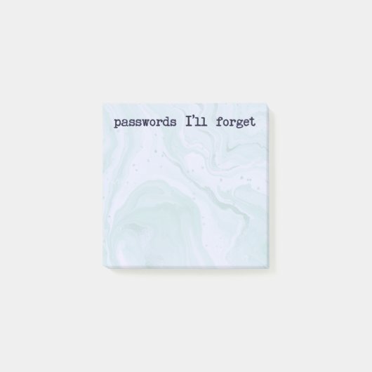 Funny Notes | Password Sticky Note | Office Notes Post-it Klebezettel (Vorderseite)