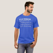 Funny Noun Plumbing Definition Cooler Klempner T-Shirt (Vorne ganz)