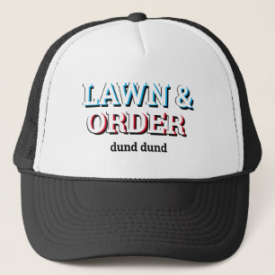 Funny Novelle Baseball Style LAWN & ORDER Truckerkappe