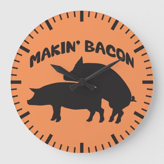 Funny Novelty Bacon Wanduhr (Vorderseite)