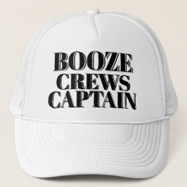 Funny Novelty Baseball Geschenk BOOZE CREWS CAPTAN Truckerkappe