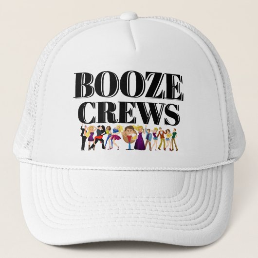 Funny Novelty Baseball Geschenk Idee BOOZE CREWS W Truckerkappe (Vorderseite)