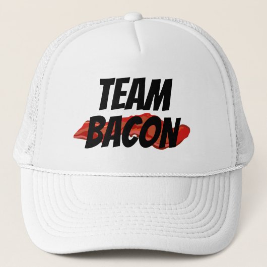 Funny Novelty Baseball Stil TEAM BACON Truckerkappe (Vorderseite)