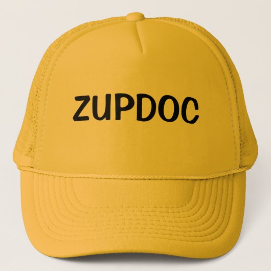 Funny Novelty Baseball ZUPDOC Truckerkappe (Vorderseite)