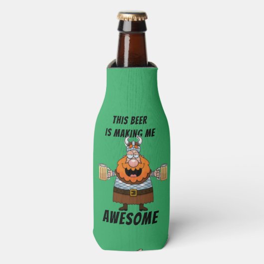 Funny Novelty Birthday Gift Joke Beer - WARRIOR Flaschenkühler (Flaschenvorderseite)