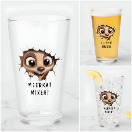 Funny Novelty Cartoon Meerkat Glass Long Name Glas