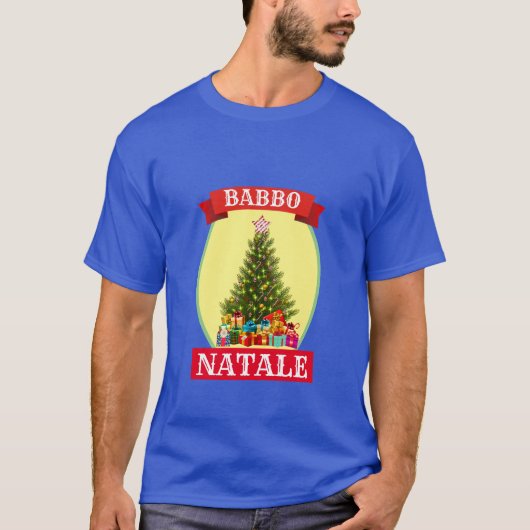 Funny Novelty Christmas BABBO NATALE T - Shirt (Vorderseite)