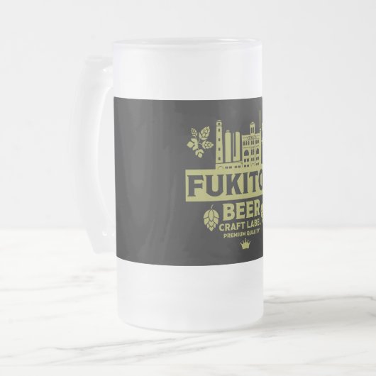 Funny Novelty Christmas Beer Labels Mattglas Bierglas (Vorderseite Links)