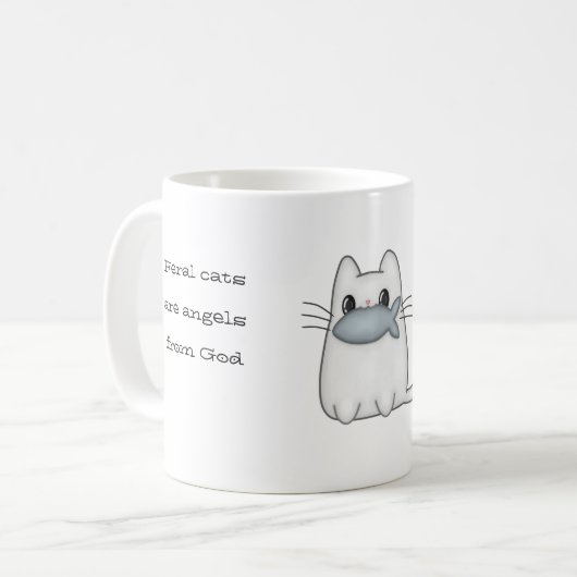 Funny Novelty Coffee Gamers FERAL CATS Geschenke Kaffeetasse (Vorderseite Links)