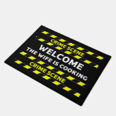 Funny Novelty Crime Scene Door Mat Fußmatte (Schrägansicht)