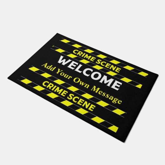 Funny Novelty Crime Scene Door Mat Fußmatte (Schrägansicht)