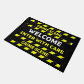 Funny Novelty Crime Scene Door Mat Fußmatte (Schrägansicht)