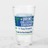 Funny Novelty Doctor Nurse Urine Collection Custom Glas (Rückseite)