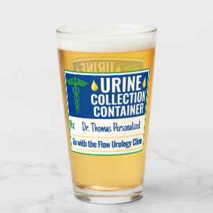 Funny Novelty Doctor Nurse Urine Collection Custom Glas