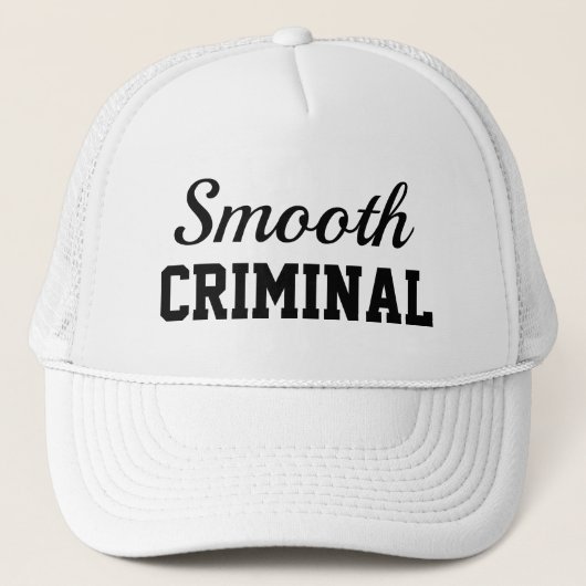 Funny Novelty Fashion SMOOTH CRIMINAL Truckerkappe (Vorderseite)