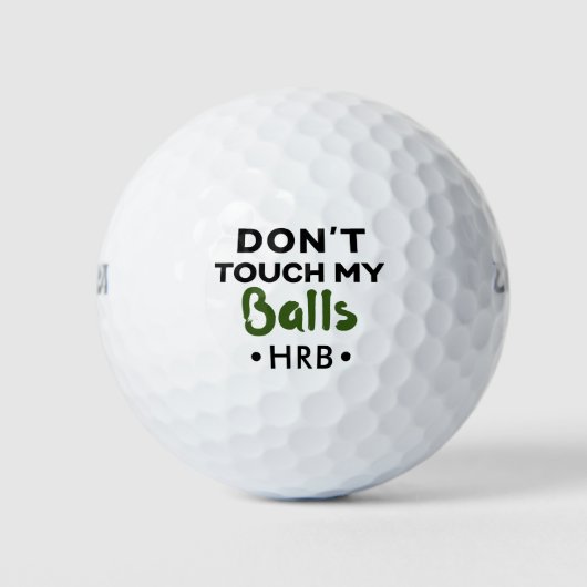 Funny Novelty Golf Ball Monogram Don't Touch (Vorderseite)
