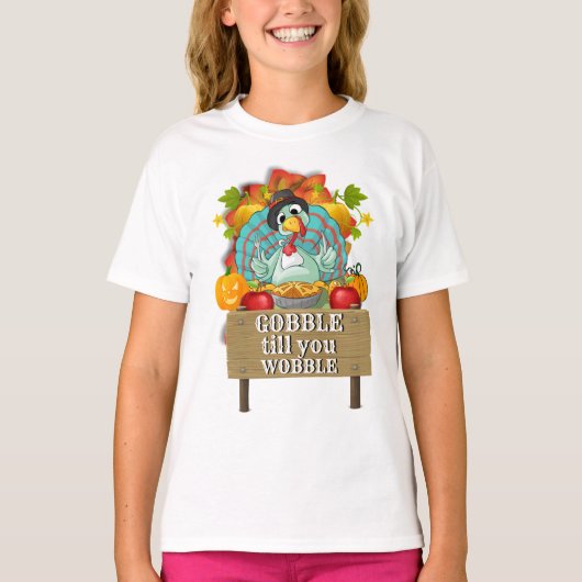 Funny Novelty Graphic GOBBLE BIS SIE WÖHLIG T-Shirt (Vorderseite)