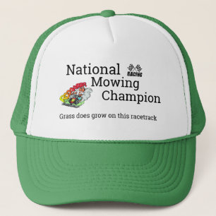 Funny Novelty Graphic NATIONAL MOWING CHAMPION Truckerkappe