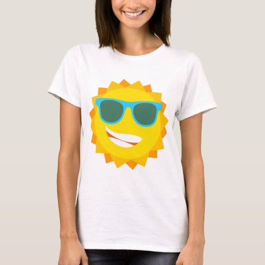 Funny Novelty Holiday HAPPY SUN T-Shirt (Vorderseite)
