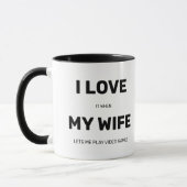 Funny Novelty I Liebe meine Ehefrau Videospiele Co Tasse (Links)
