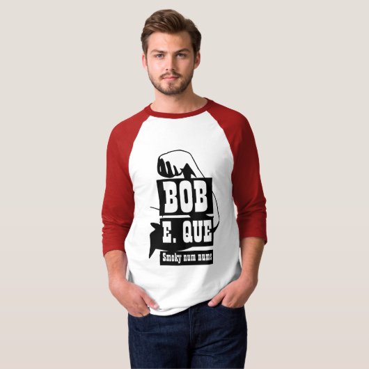 Funny Novelty Mens Grillen Gear BOB E QUE T-Shirt (Vorne ganz)