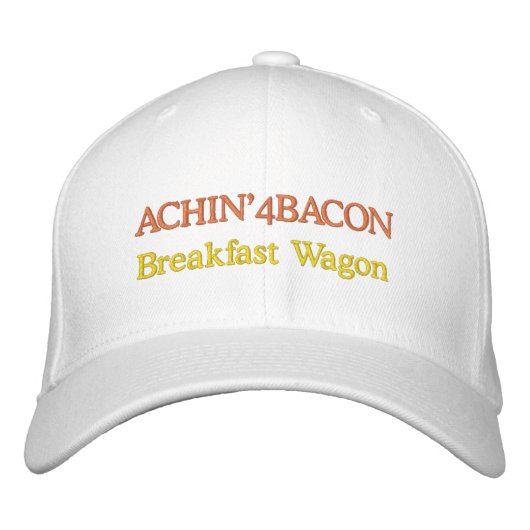 Funny Novelty Mens Sports ACHIN'4BACON Bestickte Baseballkappe (Vorderseite)