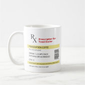 Funny Novelty RX Verschreibung Müde Doktor Kaffeetasse (Links)