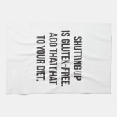 Funny Novelty Spaß - Das Schneiden ist glutenfrei Geschirrtuch (Horizontal)