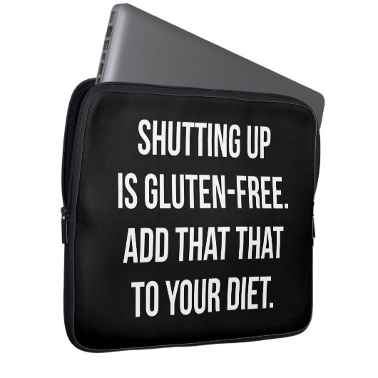 Funny Novelty Spaß - Das Schneiden ist glutenfrei Laptopschutzhülle (Vorne Rechts)