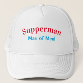 Funny Novelty SUPPERMAN MAN OF MEAL Truckerkappe