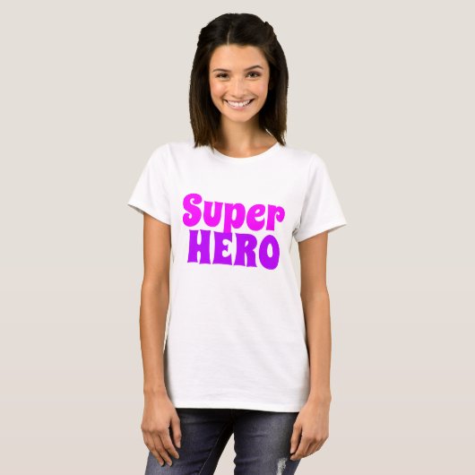 Funny novelty tee SUPER HERO Vintager T - Shirt (Vorne ganz)