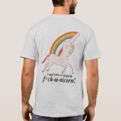 Funny Novelty Unicorn T-Shirt (Rückseite)