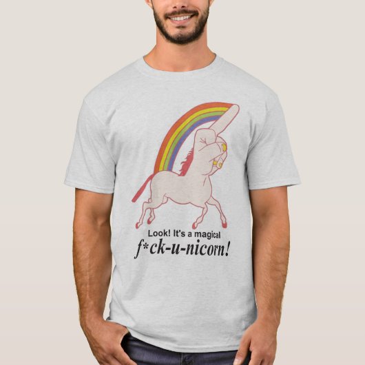 Funny Novelty Unicorn T-Shirt (Vorderseite)