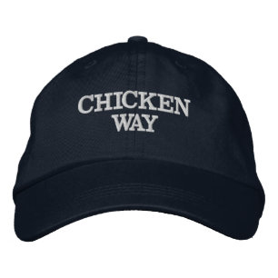 Funny Novelty Vater Joke CHICKEN WAY Bestickte Baseballkappe