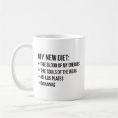 Funny Novelty Workout Spaß - My New Diet - Gym Kaffeetasse (Links)