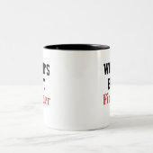 Funny Novelty WORLD'S BEST FINAGLER Zweifarbige Tasse (Mittel)