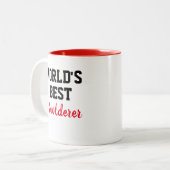 Funny Novelty WORLD'S BEST SMOLDERER Zweifarbige Tasse (Vorderseite Links)