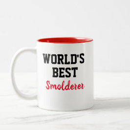 Funny Novelty WORLD'S BEST SMOLDERER Zweifarbige Tasse