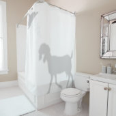 Funny Nubian Goat Shadow Silhouette Shadow Buddies Duschvorhang (Beispiel)