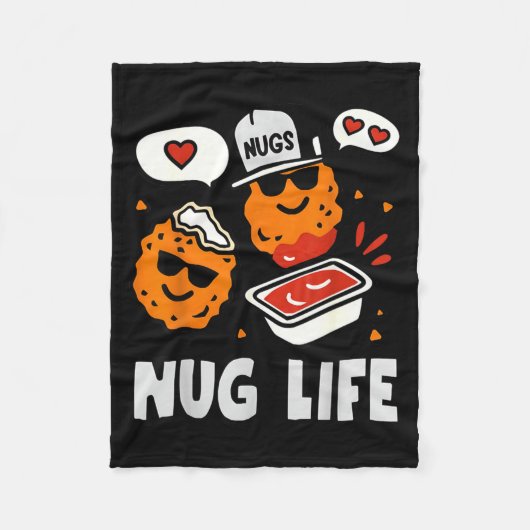 Funny Nugget Lover Gifts Nug Life Chicken Nugs Foo Fleecedecke (Vorderseite)