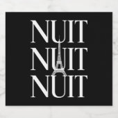 Funny Nuit Nuit Bierflaschenetikett (Einzelnes Label)