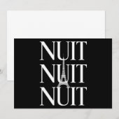 Funny Nuit Nuit Einladung (Vorne/Hinten)