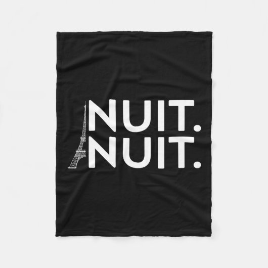 Funny Nuit Nuit T-Shirt Fleecedecke (Vorderseite)