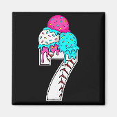 Funny Number 7 Baseball Drip 67 Meme Costume Coupl Magnet (Vorne)