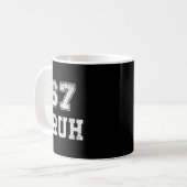 Funny Number Bruh Meme Retro Gift Men, Boys Tee Fa Kaffeetasse (Vorderseite Links)