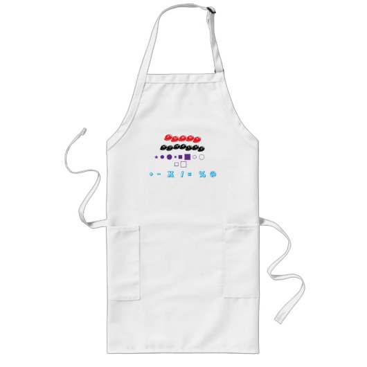 FUNNY NUMBERS  LANGE SCHÜRZE (Vorne)